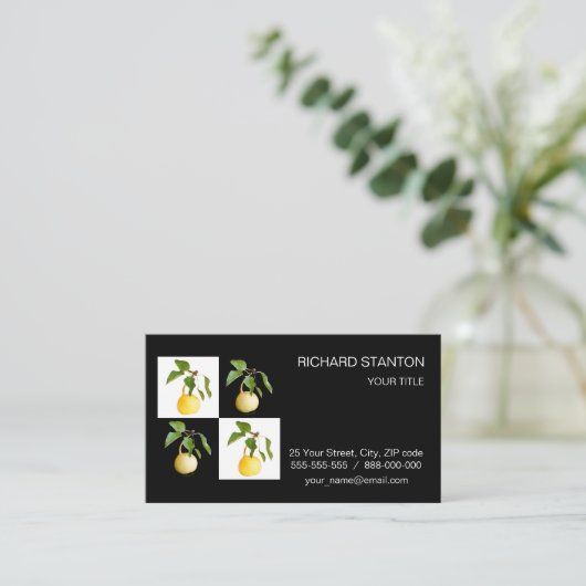 Birne Visitenkarte (Stehend Vorderseite)