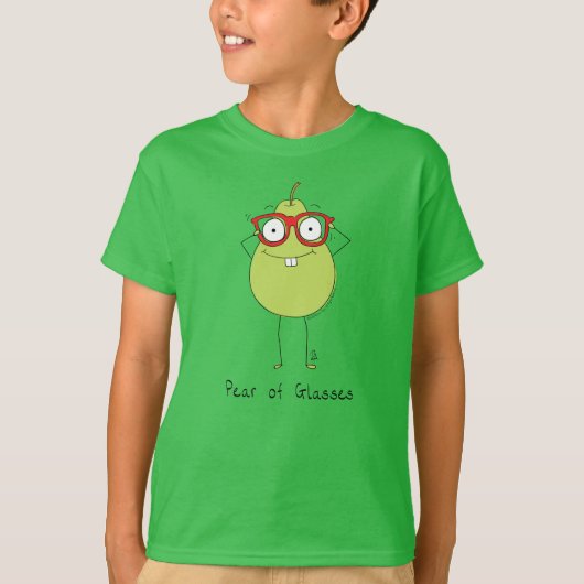 Birne von Glasses Funny & Niedlich Kid's Boy's T - T-Shirt (Vorderseite)