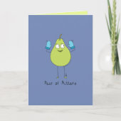 Birne von Mittens - Funny Pear Pun Card Karte (Vorderseite)