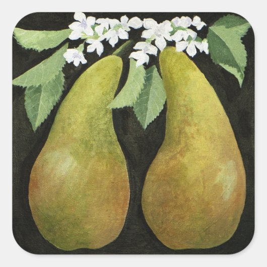 Birnen 2013 quadratischer aufkleber (Vorderseite)