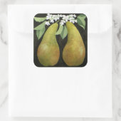 Birnen 2013 quadratischer aufkleber (Tasche)