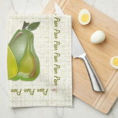 Birnen 3D (WC) Geschirrtuch (Viertel Falte)