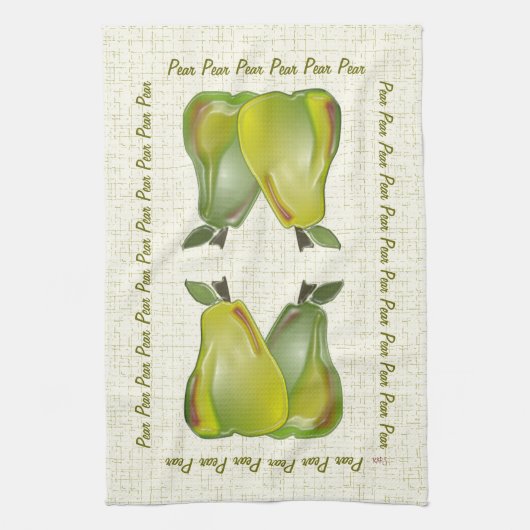 Birnen 3D (WC) Geschirrtuch (Vertikal)