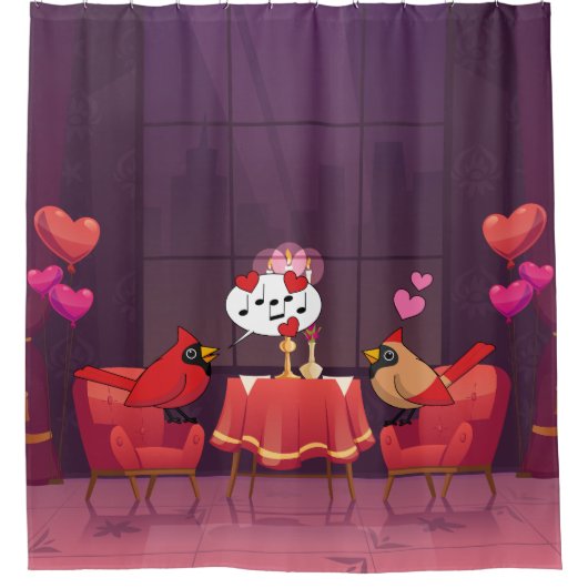 Birnen-Abendessen im nördlichen Kardinal Duschvorhang (Vorderseite)