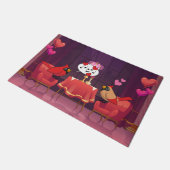 Birnen-Abendessen im nördlichen Kardinal Fußmatte (Schrägansicht)