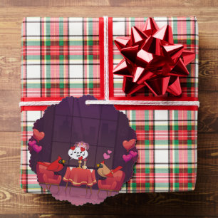 Birnen-Abendessen im nördlichen Kardinal Ornament Karte