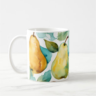Birnen Aquarell Kunst Kaffeetasse