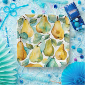 Birnen Aquarell Kunst Pappteller (Party)