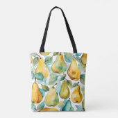 Birnen-Aquarell-Kunst Tasche (Rückseite)