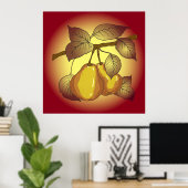 Birnen auf einem Baum Poster (Heimbüro)