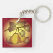 Birnen auf einem Baum Schlüsselanhänger (Rückseite)