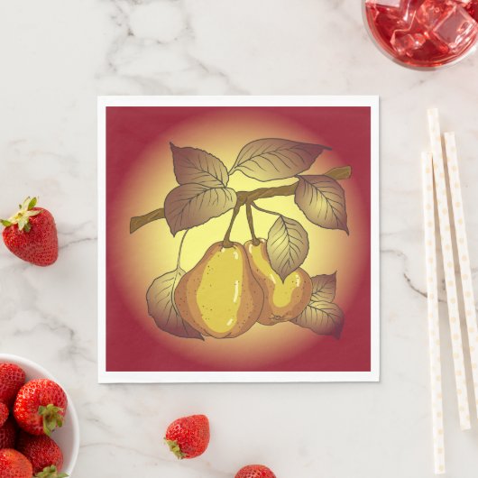 Birnen auf einem Baum Serviette (Beispiel)