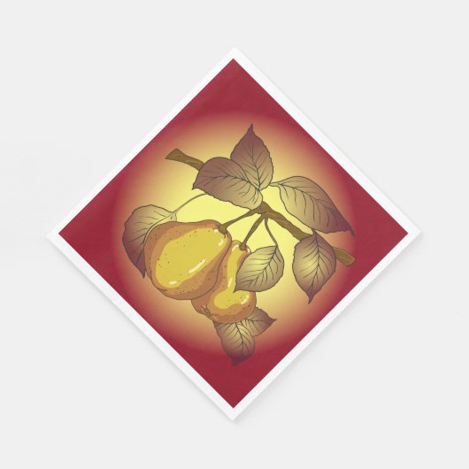 Birnen auf einem Baum Serviette (Ecke)