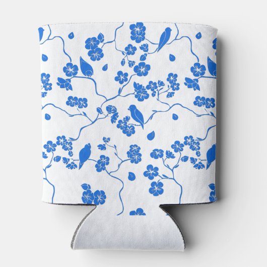 Birnen auf Kirschblüten Blauer Druck Dosenkühler (Rückseite)