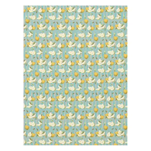 Birnen auf Streifen Tischdecke (Vorderseite)