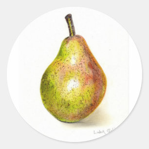 Birnen-Aufkleber Runder Aufkleber