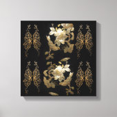 Birnen aus orientalischem Flair auf Goldblättern Leinwanddruck (Vorderseite)