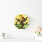 Birnen-Bäume Runde Wanduhr (Zuhause)
