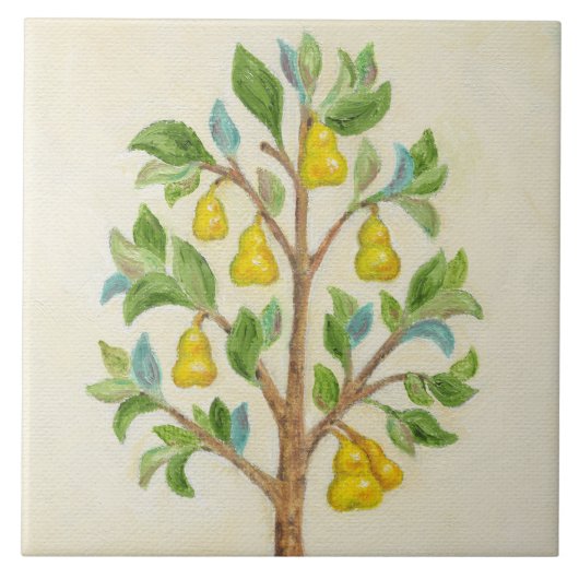 Birnen-Baumwandfliese Fliese (Vorderseite)