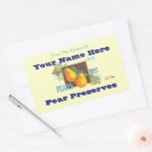 Birnen bearbeitbare Vintage Backaufkleber Rechteckiger Aufkleber (Umschlag)