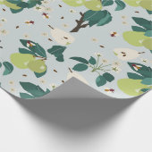 Birnen & Bienen im botanischen Garten Geschenkpapier (Ecke)