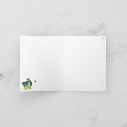 Birnen & Bienen im botanischen Garten Karte (Innenseite)