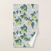 Birnen & Bienen in einem botanischen Blumengarten  Badhandtuch Set (Handtuch)