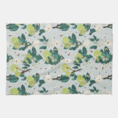 Birnen & Bienen in einem botanischen Blumengarten Geschirrtuch (Horizontal)