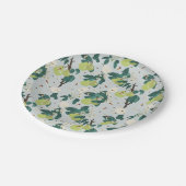 Birnen & Bienen in einem botanischen Blumengarten  Pappteller (Schrägansicht)