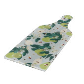 Birnen & Bienen in einem botanischen Blumengarten  Schneidebrett (Ecke)