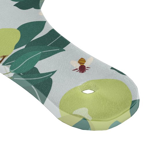 Birnen & Bienen in einem botanischen Blumengarten  Schneidebrett (Ecke)