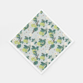 Birnen & Bienen in einem botanischen Blumengarten  Serviette (Ecke)