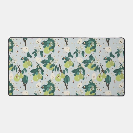 Birnen & Bienen in einer Blumengarten Küche Schreibtischunterlage (Vorderseite)