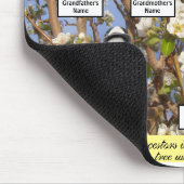 Birnen-Blossom Familienbaum Zitat und Fotos Mousepad (Ecke)