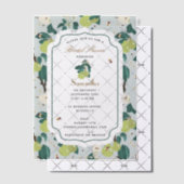 Birnen Botanischer Blumengarten Brautparty Pergament Einladungen (Versetzt (Einladung))