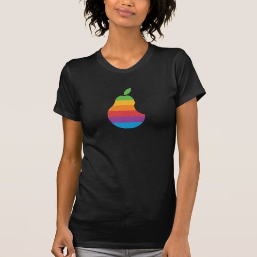 Birnen-Computer - Retro Apple-Logo-Parodie-T - T-Shirt (Vorderseite)