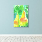 Birnen, die von Baummalereien stammen Leinwanddruck (Insitu (Holzboden))