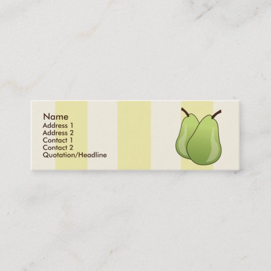 Birnen - dünn mini visitenkarte (Vorderseite)