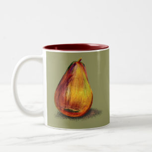 Birnen-Entwurf Zweifarbige Tasse