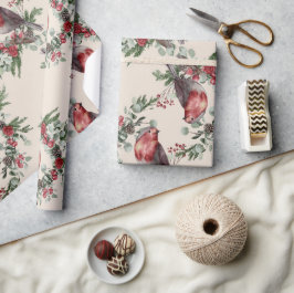 Birnen Floral Berries Weihnachten Geschenkpapier