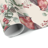 Birnen Floral Berries Weihnachten Geschenkpapier (Rolleneckpunkt)