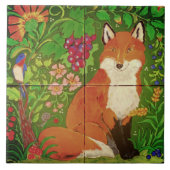 Birnen / Fox Bird / Blumen Trauben Fliese (Vorderseite)