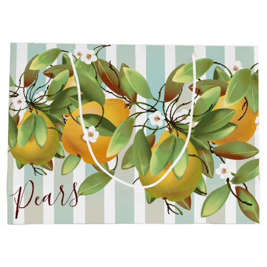 Birnen Frucht Große Geschenktüte (Rückseite)