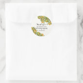 Birnen Früchte auf Trellis | Vielen Dank Runder Aufkleber (Tasche)