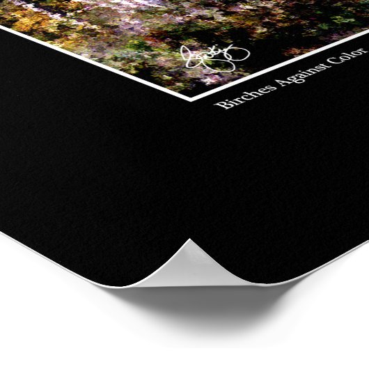 Birnen gegen Farbplakat Poster (Ecke)