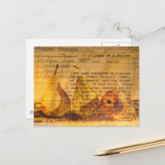 Birnen Gemischt Collage Postkarte (Vorderseite/Rückseite Beispiel)