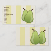 Birnen - Geschäft Visitenkarte (Vorne/Hinten)