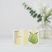 Birnen - Geschäft Visitenkarte (Stehend Vorderseite)