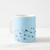 Birnen hellblaues schwarzes Muster Kaffeetasse (Vorderseite Links)