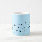 Birnen hellblaues schwarzes Muster Kaffeetasse (Mittel)